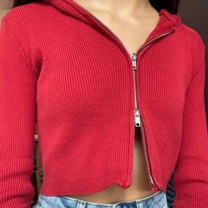 Brandy Melville red arden hoodie